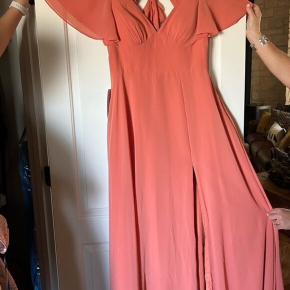 This is a Women's Azazie Coral dress. - Picture 4 of 6